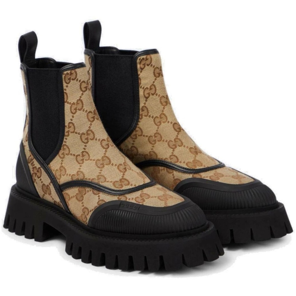 Gucci GG Supreme Logo Boots